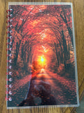 Fall path spiral lined journal